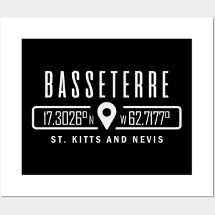 Basseterre, St Kitts and Nevis GPS Location Posters and Art